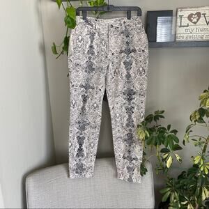 Boston Proper Crushed Velvet Paisley Jean